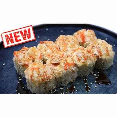 Запеченный ролл с креветкой