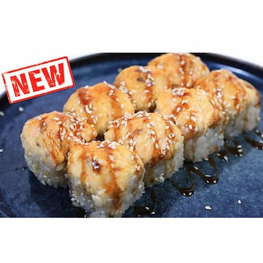 Запеченный ролл с лососем