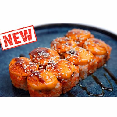 Запеченный спайси ролл с креветкой