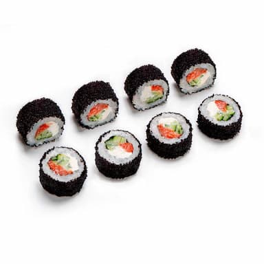 Калифорния black с лососем