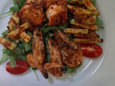 Салат с креветками